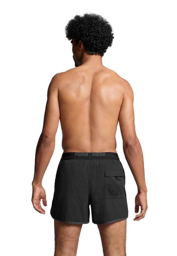 Kąpielówki męskie Puma, Track Shorts, czarne. Kolor: czarny. Materiał: poliester. Długość: krótkie