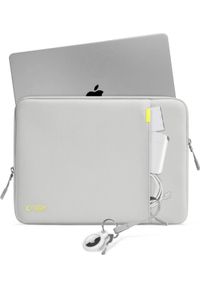 TECH-PROTECT - Etui Tech-Protect Defender Laptop 13-14 szary. Kolor: szary. Materiał: mikrofibra, poliester, materiał. Styl: elegancki, casual #3