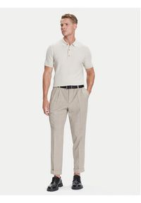 BOSS Polo H-Iannotti 50543148 Beżowy Regular Fit. Typ kołnierza: polo. Kolor: beżowy. Materiał: bawełna #5