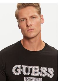 Guess T-Shirt M4BI45 I3Z14 Czarny Slim Fit. Kolor: czarny. Materiał: bawełna