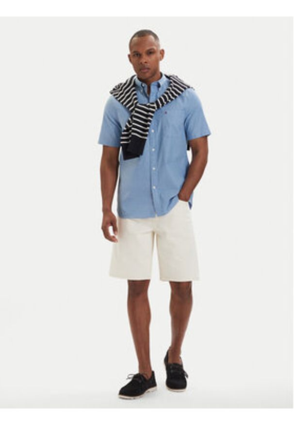 TOMMY HILFIGER - Tommy Hilfiger Koszula MW0MW42285 Niebieski jasny Regular Fit. Kolor: niebieski. Materiał: bawełna