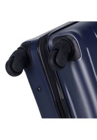Wittchen - Duża walizka z ABS-u żłobiona granatowa. Kolor: niebieski. Materiał: guma. Styl: klasyczny #8