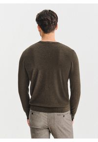 Pako Lorente - PAKO LORENTE – Brązowy sweter męski o-neck. Okazja: na co dzień. Kolor: brązowy, zielony. Materiał: poliester, wiskoza. Sezon: jesień. Styl: casual #2