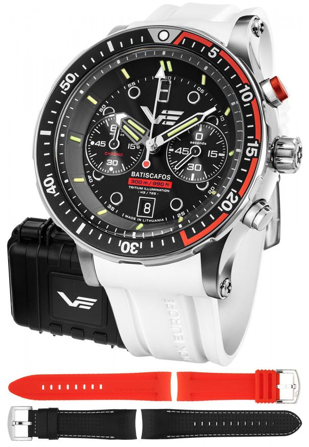 Zegarek Vostok Europe Zegarek męski Vostok Europe 6S21-511A771SW biały. Kolor: biały