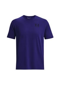 Under Armour - Koszulka Męska Z Logo. Kolor: niebieski. Sport: turystyka piesza