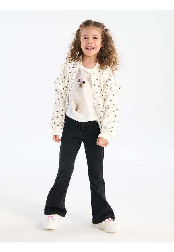 Sinsay - Spodnie jeansowe - czarny. Kolor: czarny