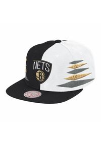 Czapka z daszkiem Mitchell & Ness NBA Diamond Cut Brooklyn HHSS1093-BNEYYPPPBKWH. Kolor: biały, czarny, wielokolorowy