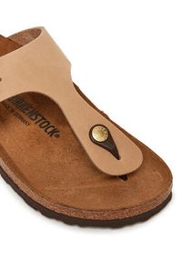 Birkenstock Japonki Gizeh Big Buckle LENB 1024007 Beżowy. Kolor: beżowy. Materiał: skóra, nubuk #2