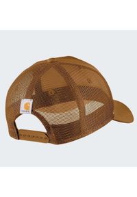 Czapka z daszkiem Carhartt Canvas Mesh-Back Crafted. Kolor: brązowy. Materiał: mesh