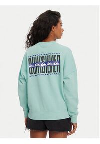 Quiksilver Bluza EQWFT03179 Turkusowy Oversize. Kolor: turkusowy. Materiał: bawełna #3