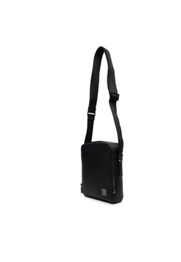 Calvin Klein Saszetka Emblem Hw Reporter LV04D3293G Czarny. Kolor: czarny. Materiał: skóra