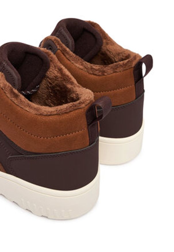 Adidas - adidas Sneakersy Hoops 4.0 Mid JQ5364 Brązowy. Kolor: brązowy. Materiał: skóra