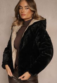 Renee - Beżowa Dwustronna Kurtka z Pikowanymi Przeszyciami i Kapturem Tianessa. Kolor: brązowy. Materiał: poliester, dzianina. Styl: sportowy, elegancki #5