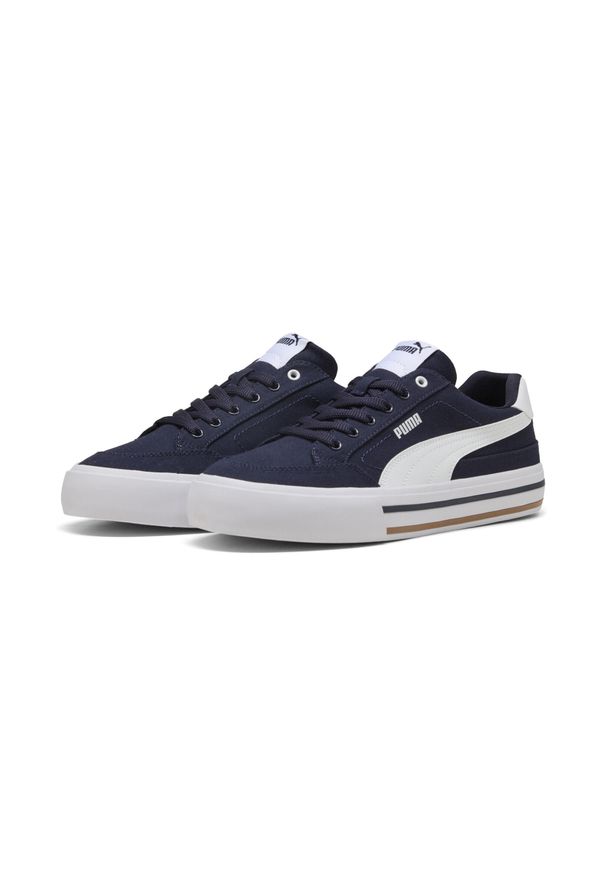 Puma - Sneakersy unisex Court Classic Vulcanised Formstrip PUMA New Navy White Blue. Kolor: biały