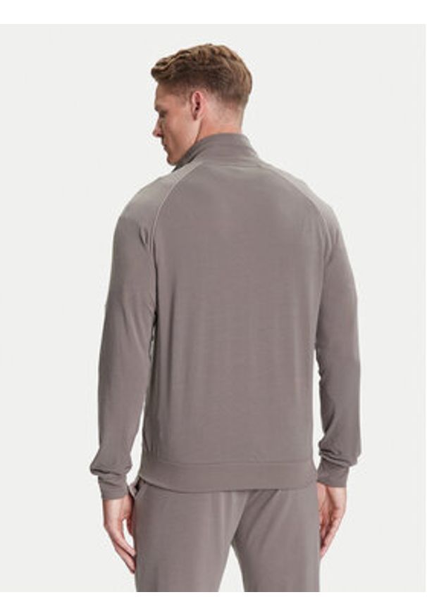 BOSS Bluza Mix&Match 50515307 Brązowy Regular Fit. Kolor: brązowy. Materiał: bawełna