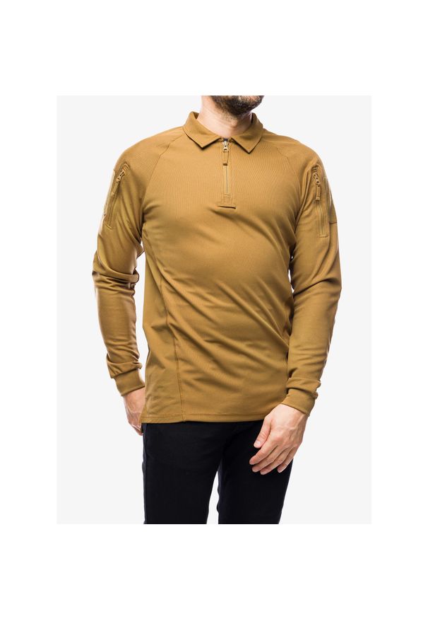 Bluza terenowa męska Helikon-Tex Polo Range. Typ kołnierza: polo. Kolor: brązowy