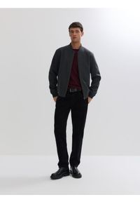 Reserved - Kurtka bomberka z wełną - ciemnoszary. Kolor: szary. Materiał: wełna #1