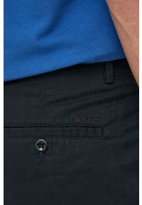 GANT - Gant szorty bawełniane męskie kolor czarny. Kolor: czarny. Materiał: bawełna #2