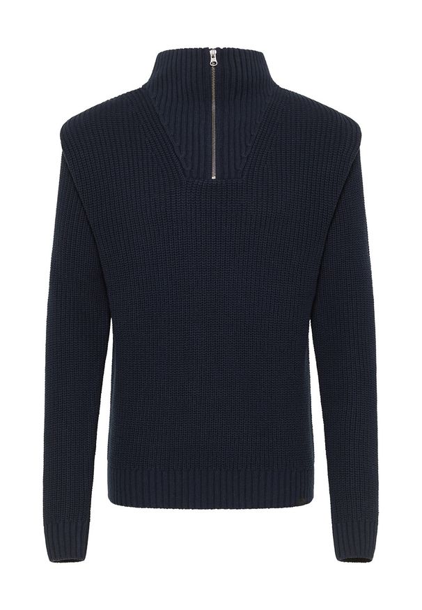 Lee - LEE HALF ZIP KNIT SKY MĘSKI SWETER ELEGANCKI CIEPŁY SKY BLUE 112341694. Styl: elegancki