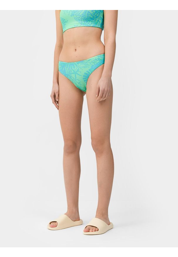 4f - 4F Dół od bikini damski XS. Stan: podwyższony. Kolor: wielokolorowy. Materiał: materiał, dzianina, włókno. Wzór: gładki