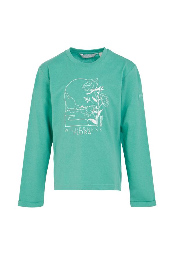 Regatta - Koszulka Dziecięca Wenbie III Flower Mountain. Kolor: niebieski, wielokolorowy, zielony. Długość rękawa: długi rękaw