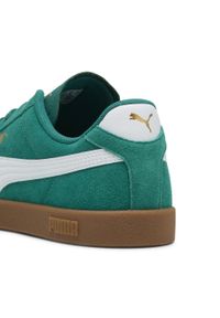 Puma - Sneakersy zamszowe unisex PUMA Club II PUMA Wild Green White Gold. Kolor: biały, wielokolorowy, żółty. Materiał: zamsz. Sport: turystyka piesza