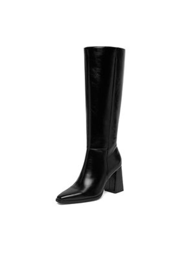 Nine West Kozaki CEO-ZEINA-01 Czarny. Kolor: czarny. Materiał: materiał, skóra