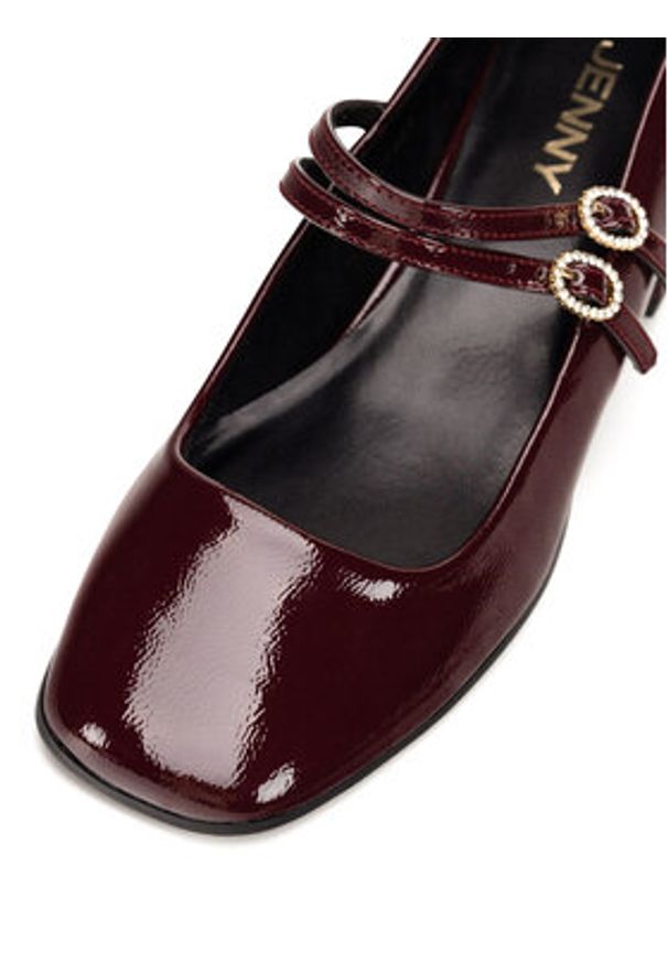 Jenny - JENNY Czółenka LH24038-1 Bordowy. Kolor: czerwony. Materiał: materiał, syntetyk