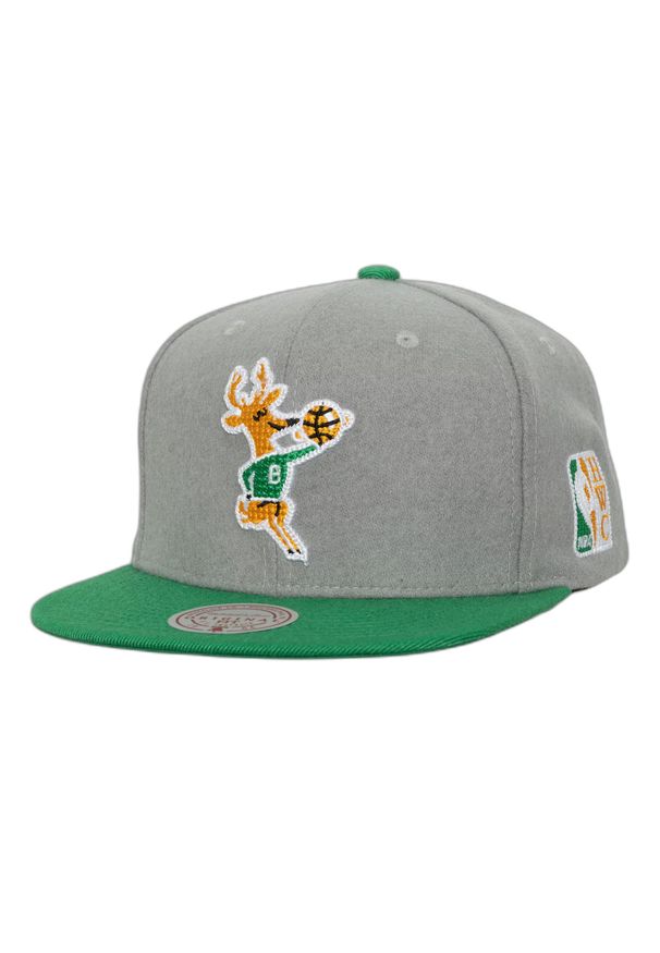 Czapka typu snapback Mitchell & Ness Melt Stitch Milwaukee Bucks. Kolor: szary. Styl: casual