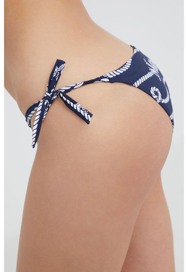 Max Mara Leisure dwuczęściowy strój kąpielowy kolor granatowy lekko usztywniona miseczka. Kolor: niebieski. Materiał: materiał