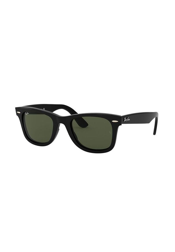 Ray-Ban - Okulary. Kształt: prostokątne. Kolor: czarny