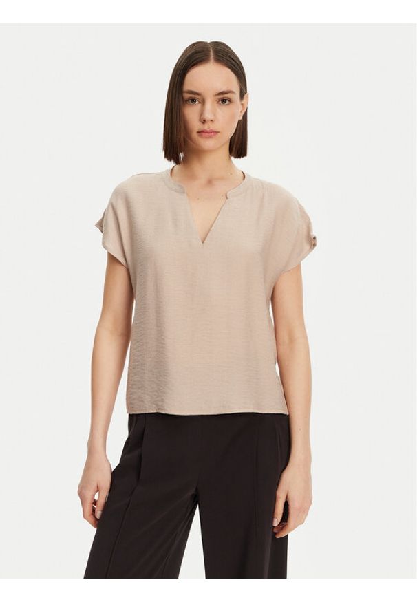 JDY Bluzka Pepper 15349346 Beżowy Regular Fit. Kolor: beżowy. Materiał: wiskoza