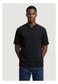 BOSS T-Shirt Tee Collar 10279542 Czarny Casual Fit. Okazja: na co dzień. Kolor: czarny. Styl: casual #1