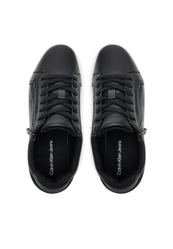 Calvin Klein Jeans Sneakersy Classic Cupsole Zip Low In YM0YM01254 Czarny. Kolor: czarny. Materiał: skóra