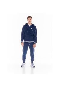 LEONE 1947 APPAREL - Welcome Back Męski dres z kapturem i zamkiem. Kolor: niebieski, wielokolorowy, biały. Materiał: dresówka. Sport: fitness
