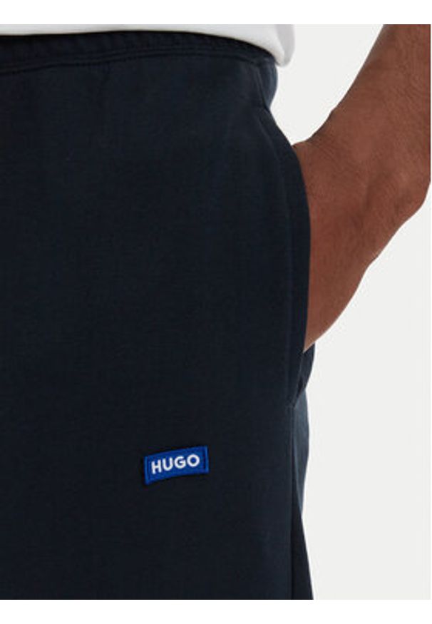 Hugo - HUGO Dres Nalonso 50522369 Granatowy Regular Fit. Kolor: niebieski. Materiał: bawełna