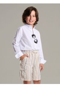 Sinsay - Baweniane szorty w paski - wielobarwny. Wzór: paski #1