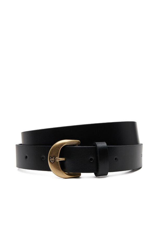 Calvin Klein Jeans Pasek Damski Casual Center Pin Buckle 25MM LV04K7009G Czarny. Kolor: czarny. Materiał: skóra