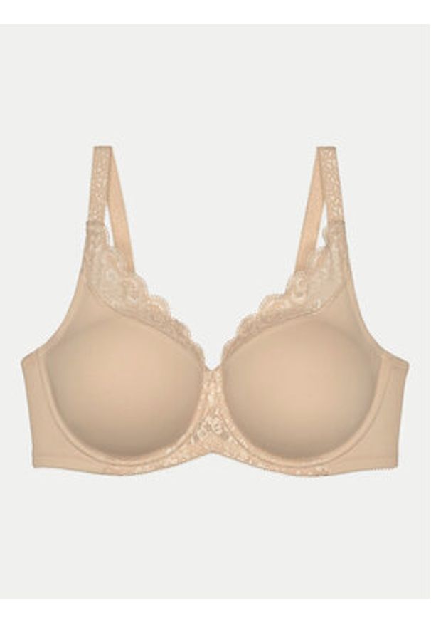 Triumph Biustonosz z fiszbiną Amourette 10210670 Beżowy. Kolor: beżowy. Materiał: syntetyk