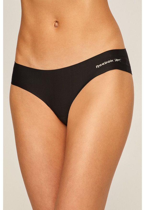 Reebok - Figi (3-pack). Kolor: czarny. Materiał: materiał. Wzór: nadruk