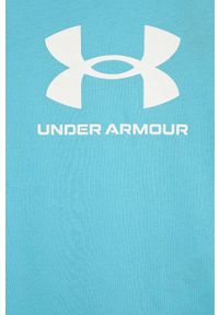 Under Armour t-shirt dziecięcy 1361182. Okazja: na co dzień. Kolor: niebieski. Materiał: dzianina. Wzór: nadruk. Styl: casual #2