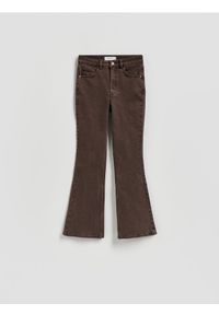 Reserved - Jeansy flare z krótszą nogawką - dark grey jeans. Długość: krótkie #1
