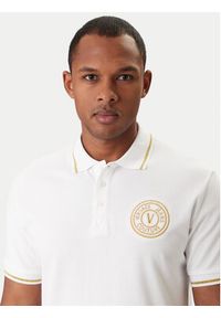 Versace Jeans Couture Polo 80GAGT03 CJ01T Biały Regular Fit. Typ kołnierza: polo. Kolor: biały. Materiał: bawełna #5