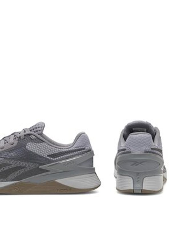 Reebok Buty na siłownię Nano X3 100033786-M Szary. Kolor: szary. Materiał: materiał. Sport: fitness