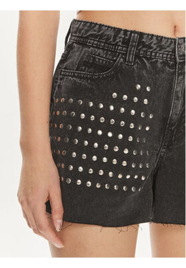 only - ONLY Szorty jeansowe Manja 15318752 Czarny Boyfriend Fit. Kolor: czarny. Materiał: bawełna