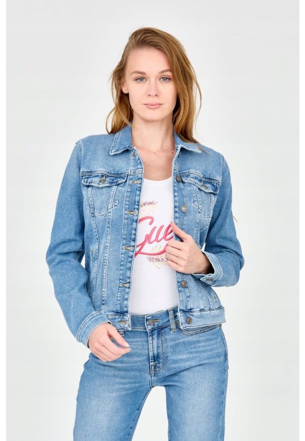 7 FOR ALL MANKIND Damska kurtka jeansowa, Rozmiar M. Kolor: niebieski. Materiał: jeans. Styl: vintage