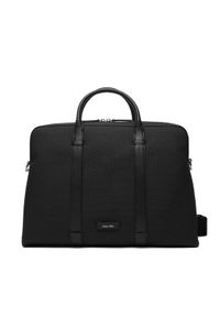 Calvin Klein Torba na laptopa Embossed Woven Commuter LV04D3207G Czarny. Kolor: czarny. Materiał: skóra #1