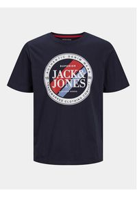 Jack & Jones - Jack&Jones T-Shirt Loof 12248624 Granatowy Standard Fit. Kolor: niebieski. Materiał: bawełna #3