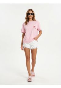 Sinsay - Bawełniana koszulka z nadrukiem 101 Dalmatians - różowy. Kolor: różowy. Materiał: bawełna. Wzór: nadruk #1