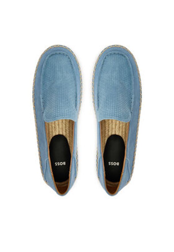 BOSS Espadryle Madeira 50563149 Granatowy. Kolor: niebieski. Materiał: skóra, zamsz